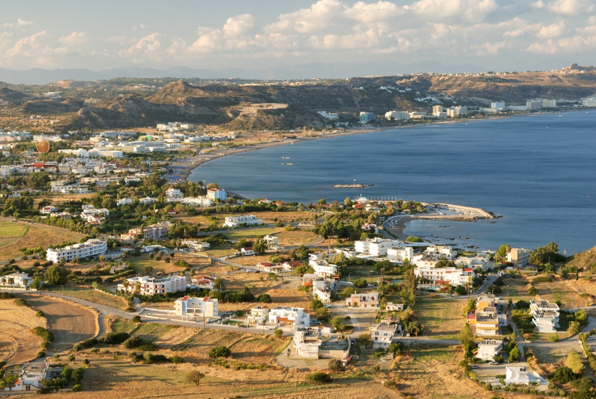 'Aerial view at the sea bay' - Rodos